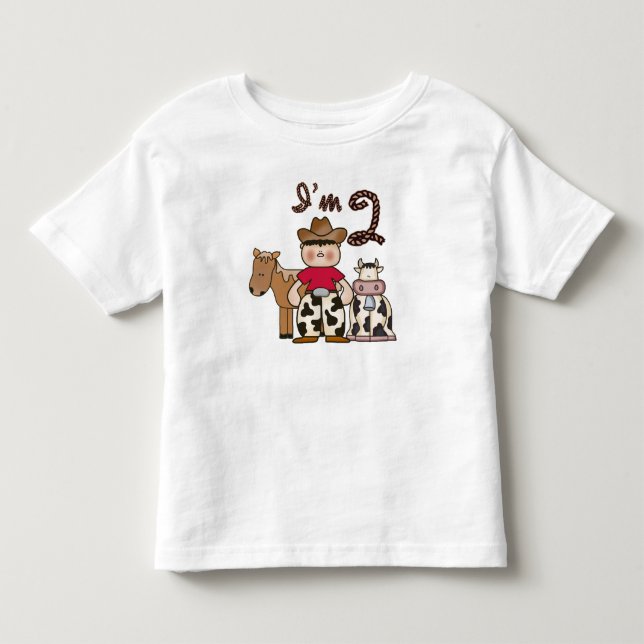 Cowboy 2:a födelsedagen tee shirt (Framsida)