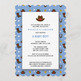 Cowboy Adoption Baby Shower Inbjudan