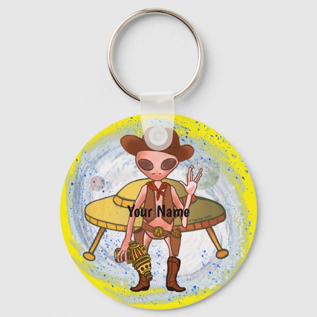 Cowboy Alien-nyckelring Nyckelring (Framsida)