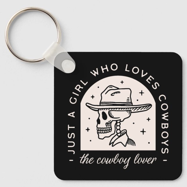Cowboy älskare westerna mörk romantik nyckelring (Framsida)