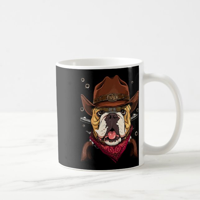 Cowboy American Bulldog Land Music Rodeo Howdy Kaffemugg (Höger)