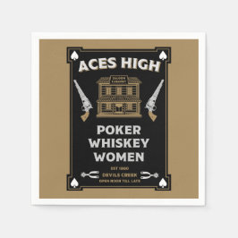 Cowboy American Frontier Saloon Pappersservett