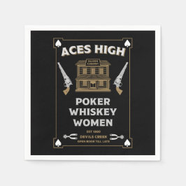 Cowboy American Frontier Saloon Pappersservett