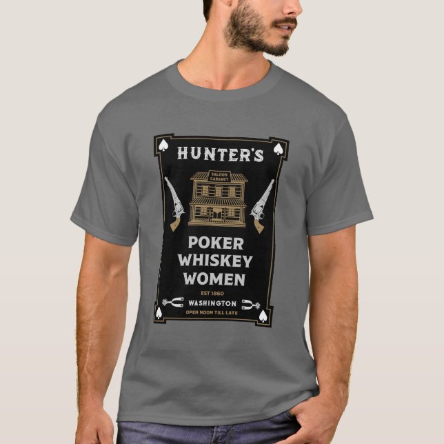 Cowboy American Frontier Saloon T Shirt (Framsida)
