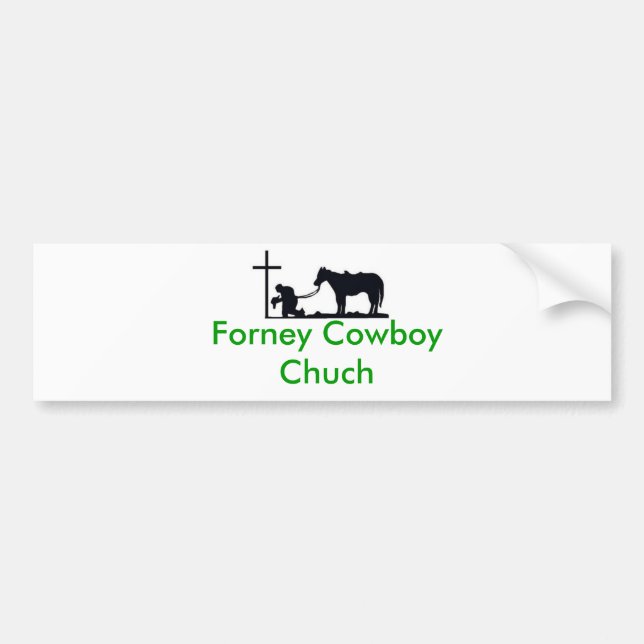 cowboy_and_cross Forney Cowboy Chuch Bildekal (Framsidan)