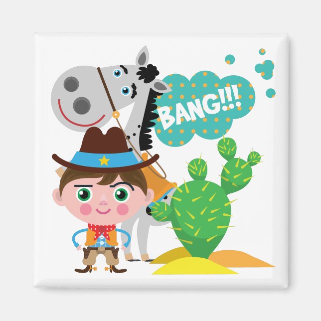 Cowboy and Horse Magnet (Framsidan)