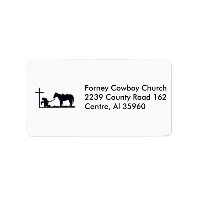 cowboy_and_kor, Forney Cowboy Church2239 Coun... Adressetikett (Framsidan)