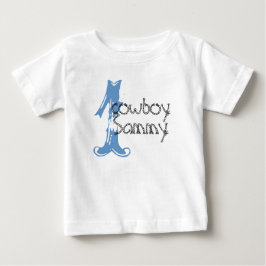 Cowboy-Anpassade 1:a födelsedagsskjorta Tee Shirt