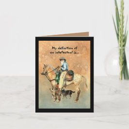 Cowboy/Appaloosa Definiera intellektuellt kort