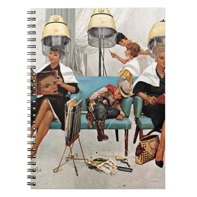 Cowboy Asov i Beauty Salon Anteckningsbok (Framsidan)