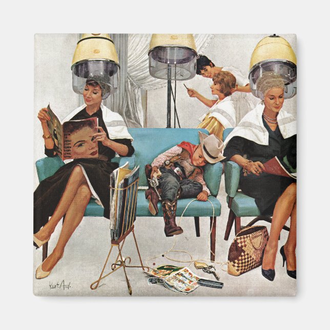 Cowboy Asov i Beauty Salon Magnet (Framsidan)