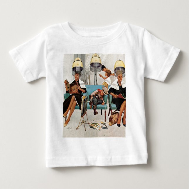 Cowboy Asov i Beauty Salon Tee Shirt (Framsida)