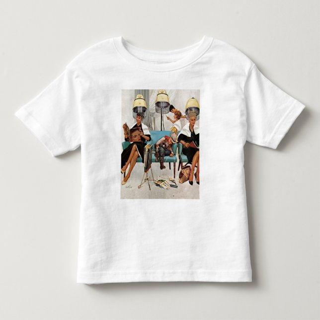 Cowboy Asov i Beauty Salon Tee Shirt (Framsida)