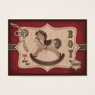 Cowboy Baby Gift Märkre Visitkort