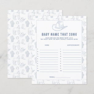 Cowboy Baby Shower - Baby namn som sång