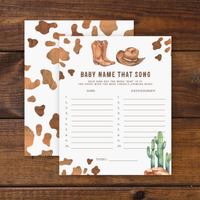 Cowboy Baby Shower - Baby namn som sång (Skapare uppladdad)