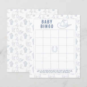 Cowboy Baby shower Bingo spel