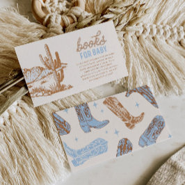 Cowboy Baby Shower Bokar för Baby-kort Tilläggskort