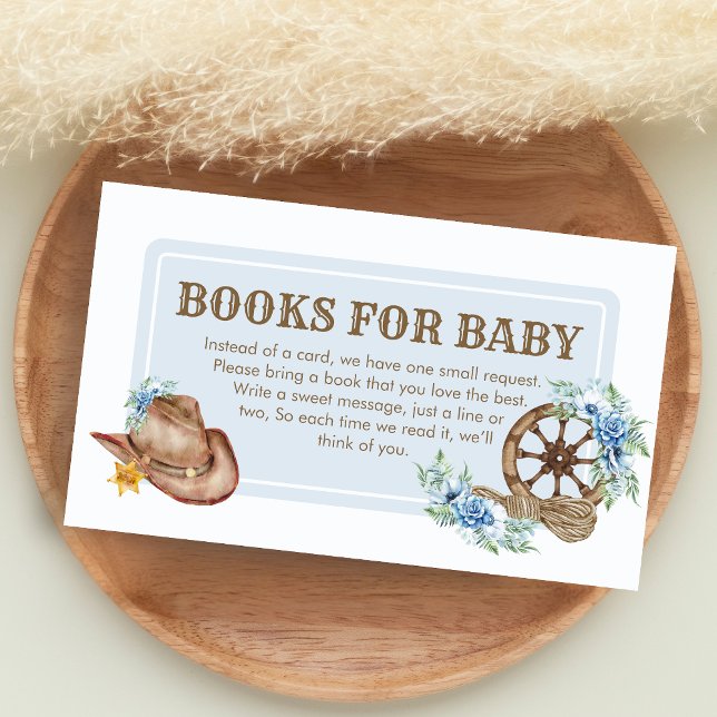 Cowboy Baby Shower Books for Baby Tilläggskort (A Little Cowboy Baby Shower Books for Baby)