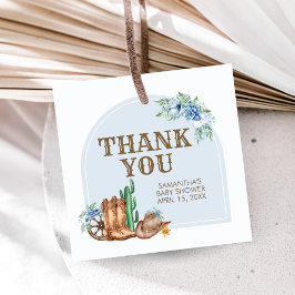 Cowboy Baby Shower Gåvor Etiketter