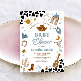 Cowboy Baby Shower Inbjudan