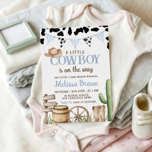 Cowboy Baby Shower Inbjudan
