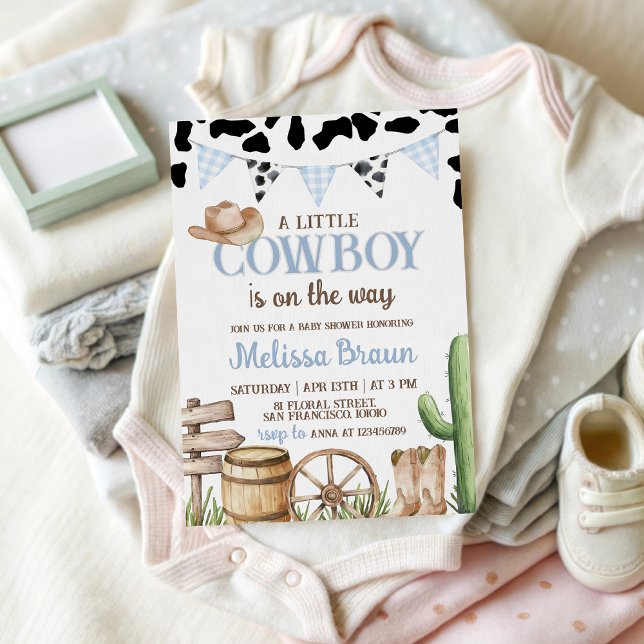 Cowboy Baby Shower Inbjudan (Skapare uppladdad)