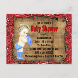 Cowboy Baby Shower Inbjudningar