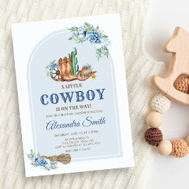 Cowboy Baby Shower Inbjudningar
