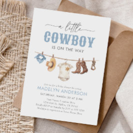 Cowboy Baby Shower Inbjudningar