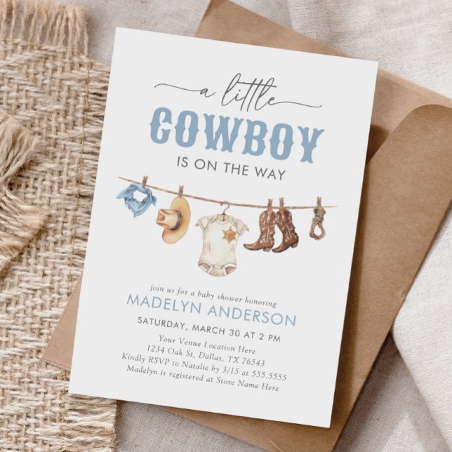 Cowboy Baby Shower Inbjudningar (Skapare uppladdad)