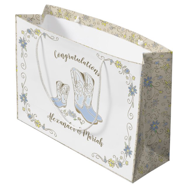 Cowboy Baby Shower Land Western Blue Boy (Baksidan Vinklad)