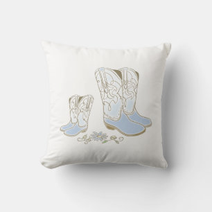 Cowboy Baby Shower Land Western Blue Boy Kudde