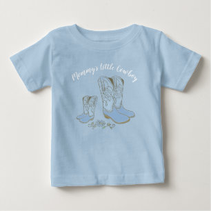 Cowboy Baby Shower Land Western Blue Boy T Shirt