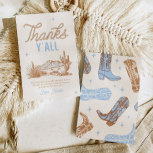 Cowboy Baby Shower Tack Cards Kort
