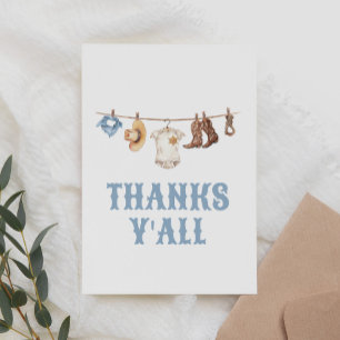 Cowboy Baby Shower Tack Kort
