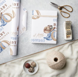 Cowboy Baby Shower Watercolor Rustic Presentpapper