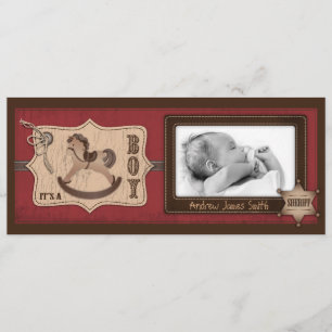 Cowboy Baby Tall-meddelande Card Meddelande