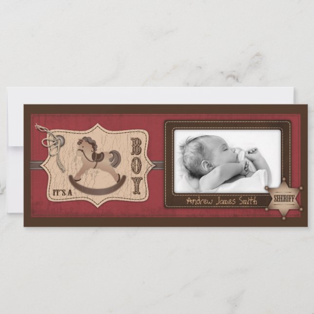 Cowboy Baby Tall-meddelande Card Meddelande (Framsida)
