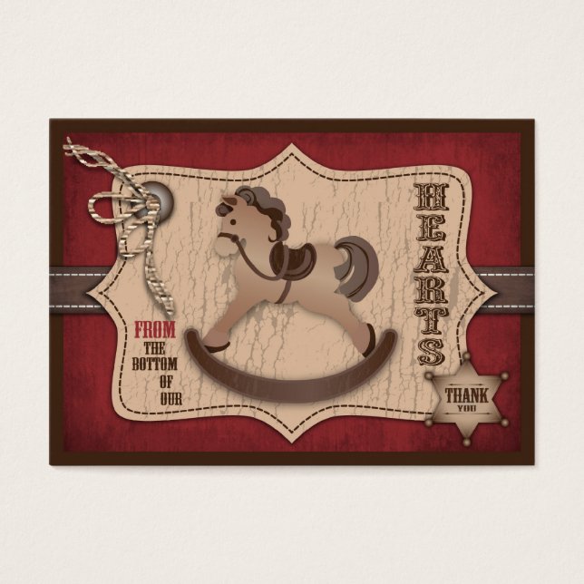 Cowboy Baby TY Gift Märkre 2 Visitkort (Framsidan)