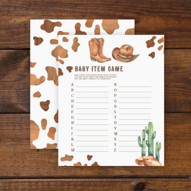 Cowboy - Babypresentlek. Baby Shower-lek (Skapare uppladdad)