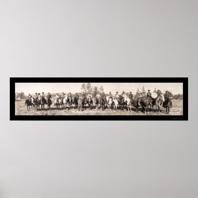 Cowboy Band Oregon Photo 1911 Poster (Framsidan)