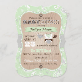Cowboy Bandanna Jumper Baby Shower Inbjudningar