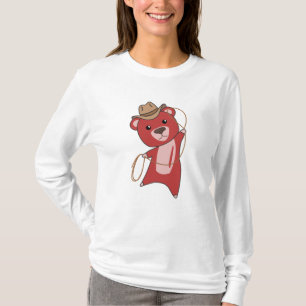 Cowboy Bear Nalle Western Red T Shirt