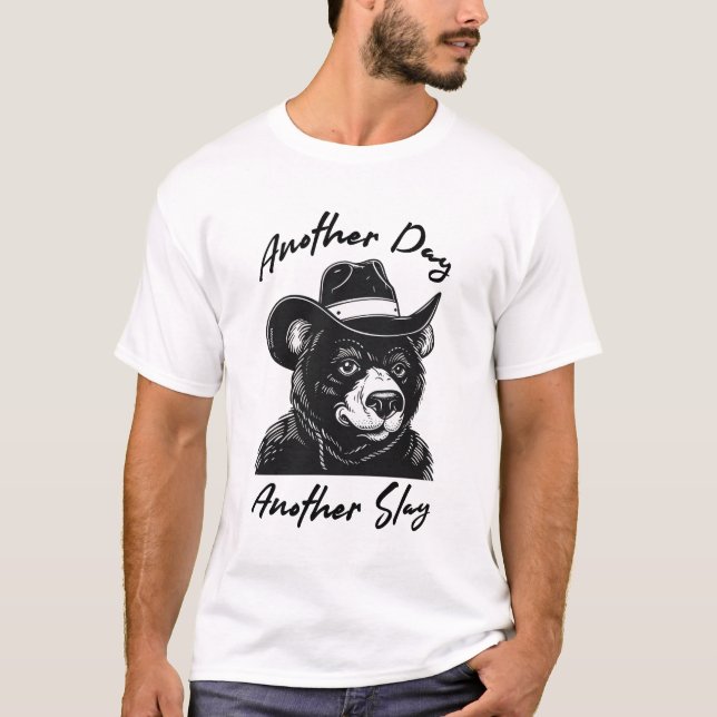 Cowboy Bear T Shirt (Framsida)