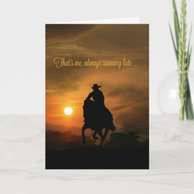 Cowboy Belet Birthday Card Kort (Framsida)