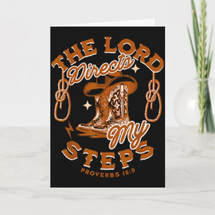 Cowboy Bibel Skriftvers Västern Land Jesus Kort