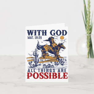 Cowboy Bibel Skriftvers Västlig Jesus För Män Kort