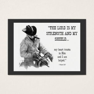 COWBOY BIBELTEXT: RITA: ACEO-FORMAT VISITKORT