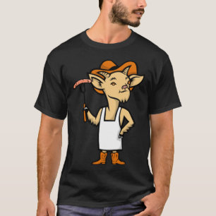 Cowboy Billy Goat Barbecue Chef Mascot bakery 8th T Shirt